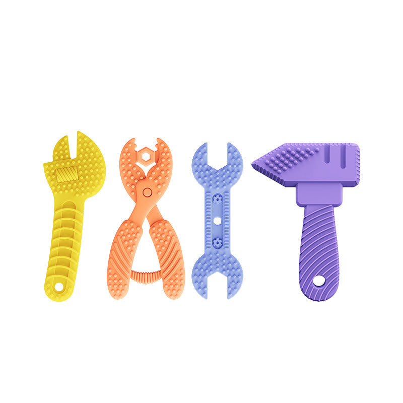 Wholesale Hammer Wrench Baby Silicone Molar Stick Cartoon Teether